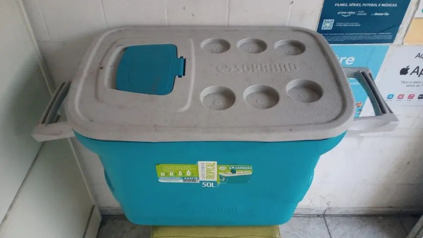 Caixa Térmica Soprano Tropical Plus 50L - Azul pouco uso
