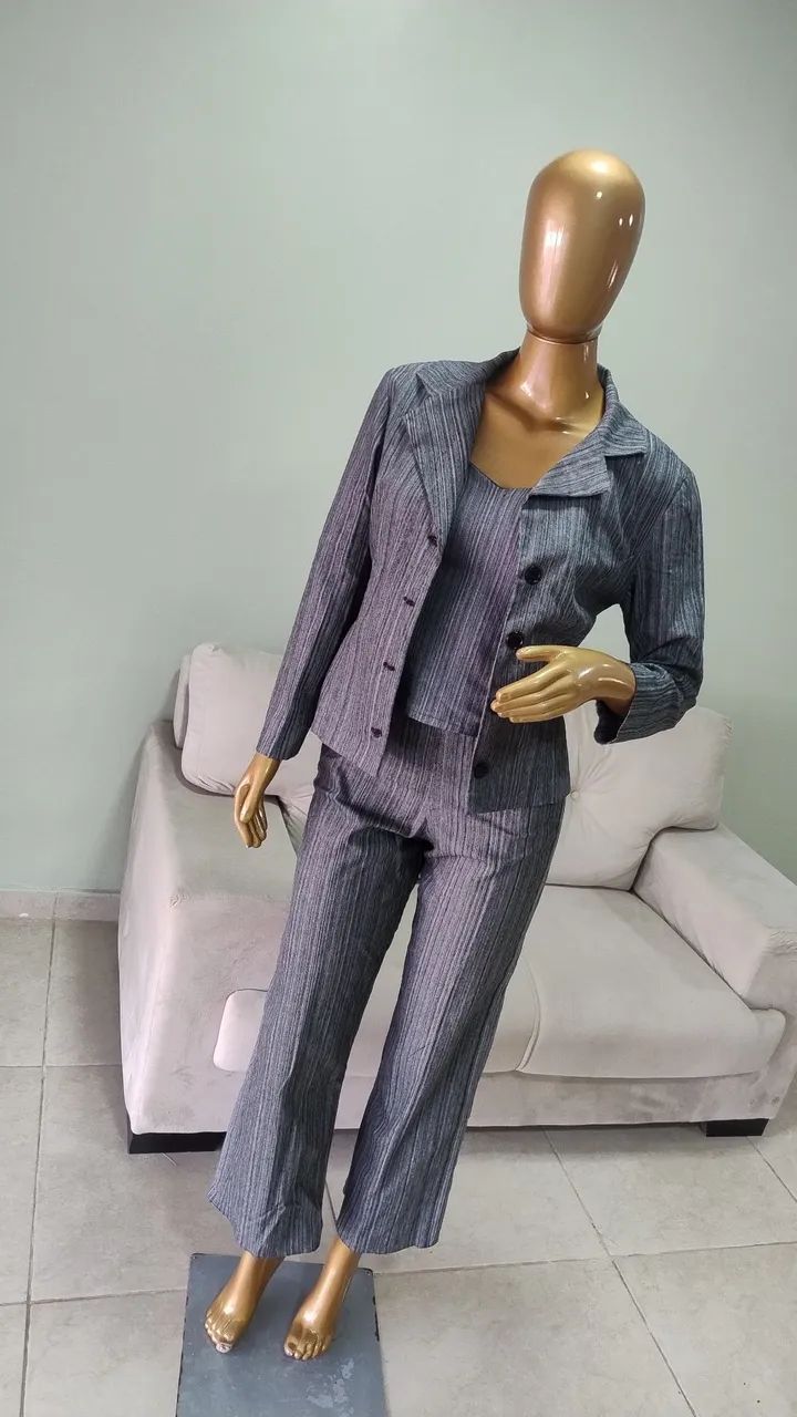 Conjunto social M - 3 peças 