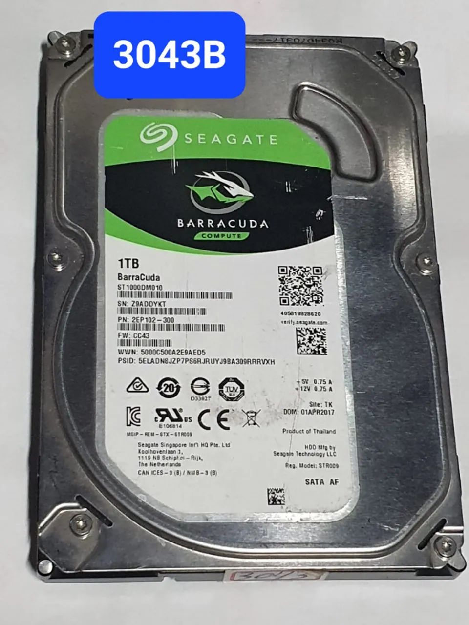 Placa HD 1 Tb St1000dm010 - Fw: Cc43 - Cod. 3043b