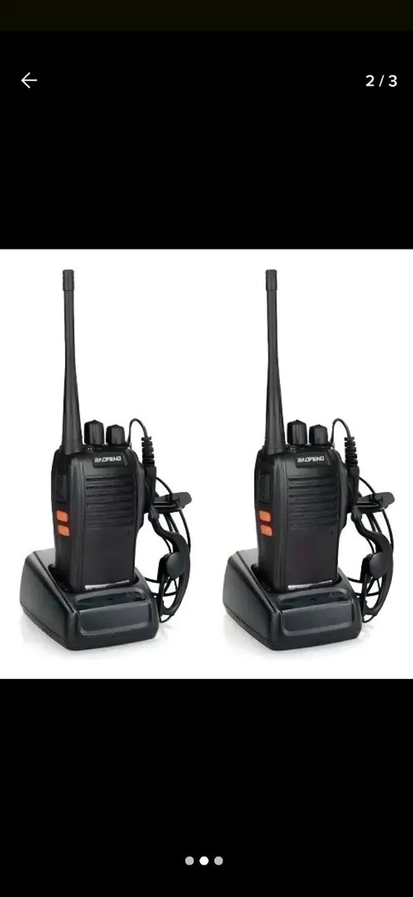 Kit com dois Walkie Talkie baofeng 777s