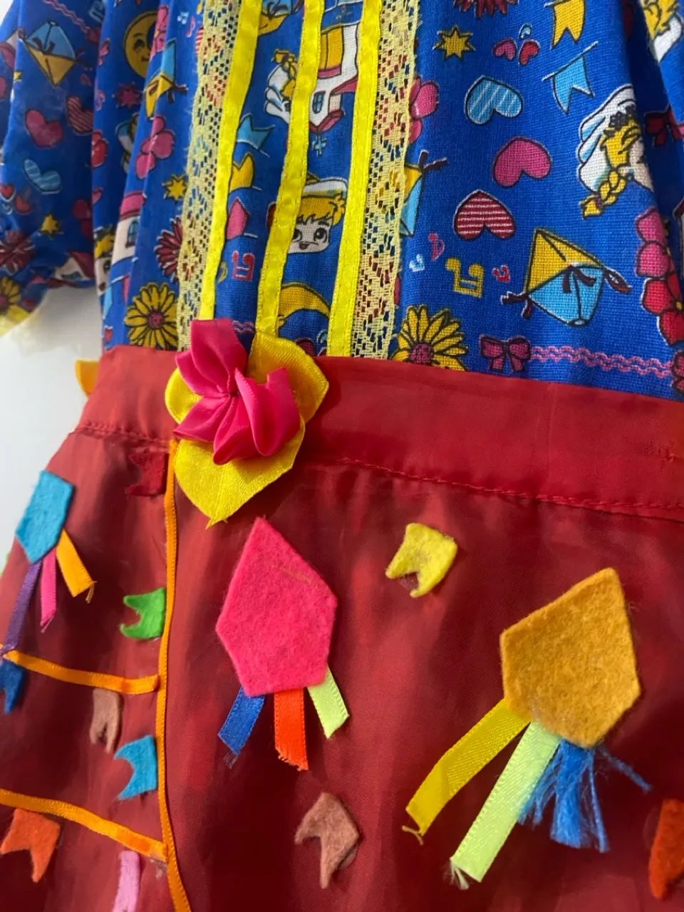 Vestido Festa Junina Infantil - 6 anos  - Foto 5