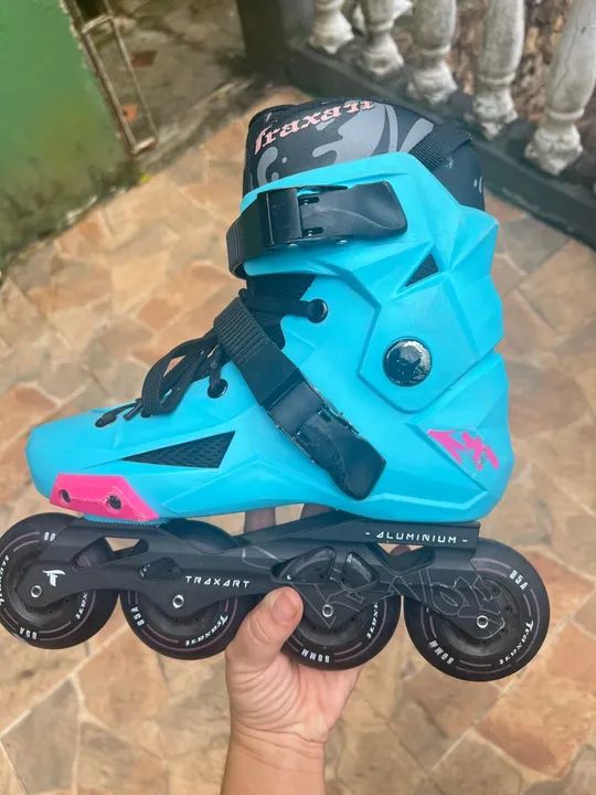 Patins Traxxart azul - Foto 3