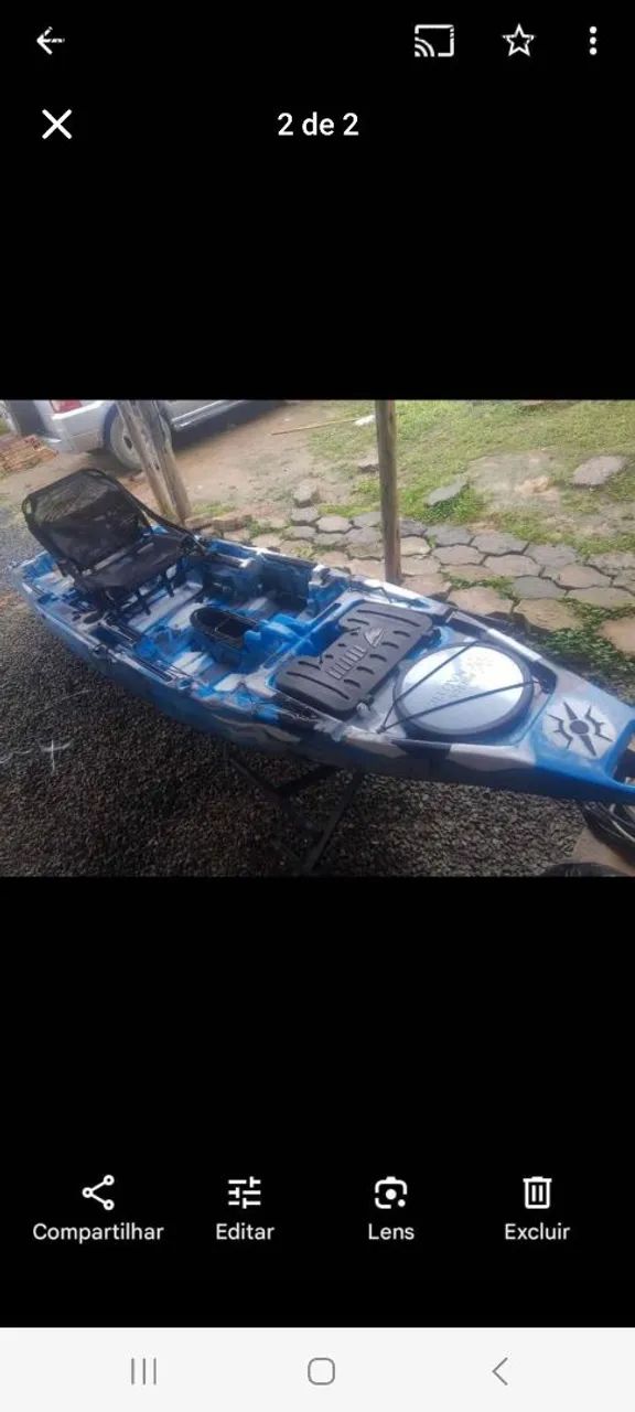 Caiaque iron + motor hidea 4 HP + acessórios  - Foto 4