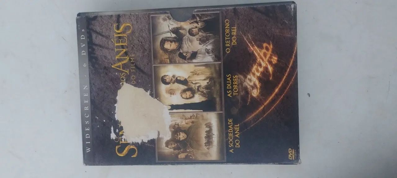 Coleção de filmes zerada senhor dos anéis 