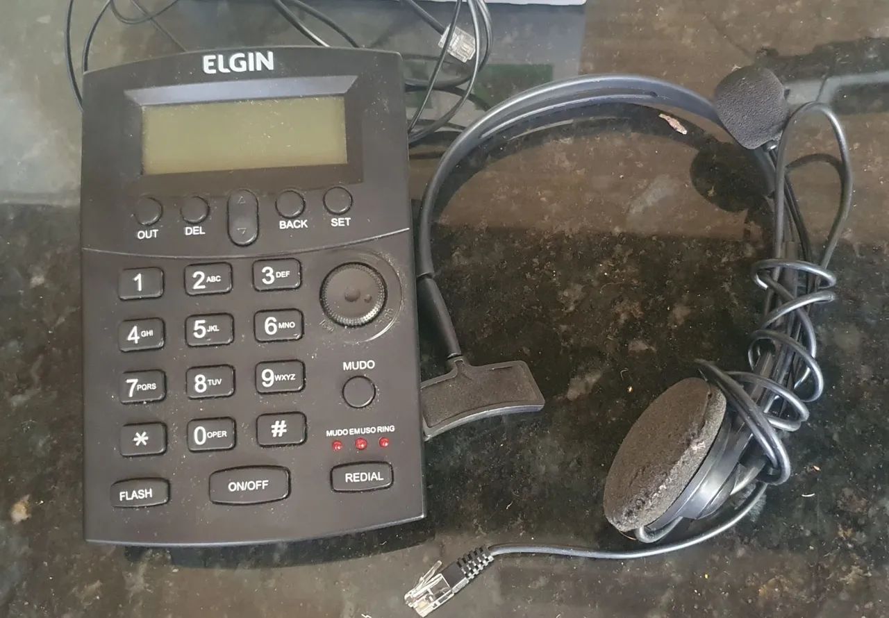 Telefone comercial com headset Elgin