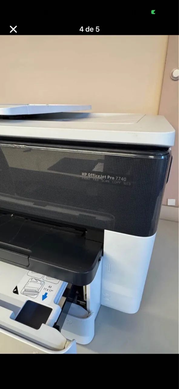  Impressora Multifuncional HP OfficeJet Pro 7740 - A3 - Excelente estado - Foto 4