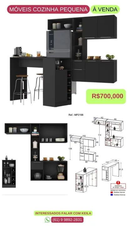 MOVEIS COZINHA PEQUENA