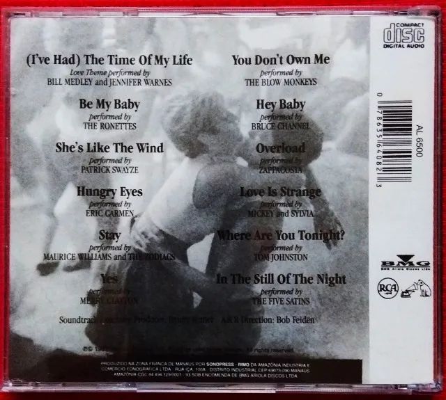 CD Trilha Sonora do Filme Dirty Dancing Patrick Swayze (Midia semi nova) - Foto 2