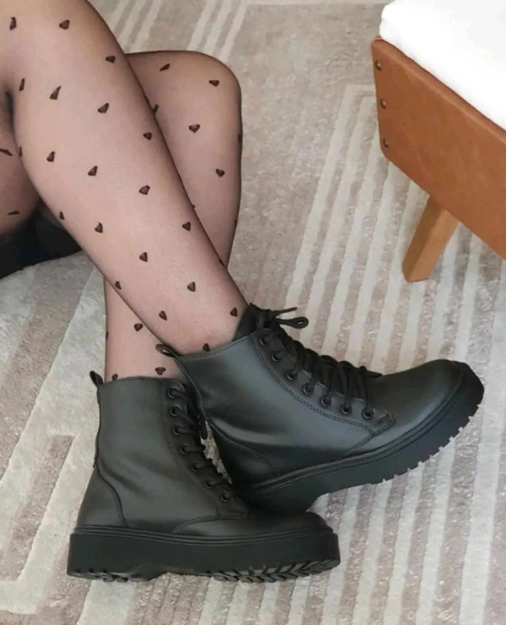 Botas Coturno Femininas Preta