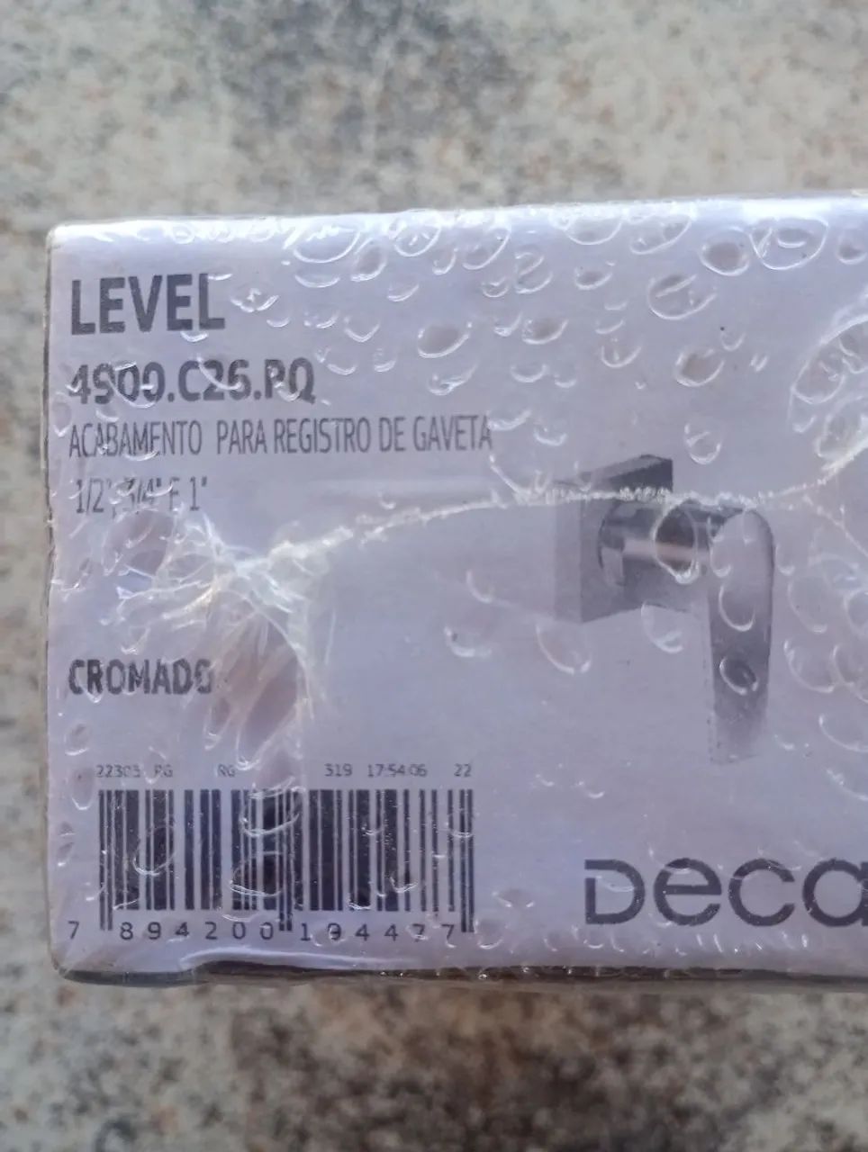 Acabamento p/ registro de gaveta level cromado  cód.4900.C26.PQ - Foto 2