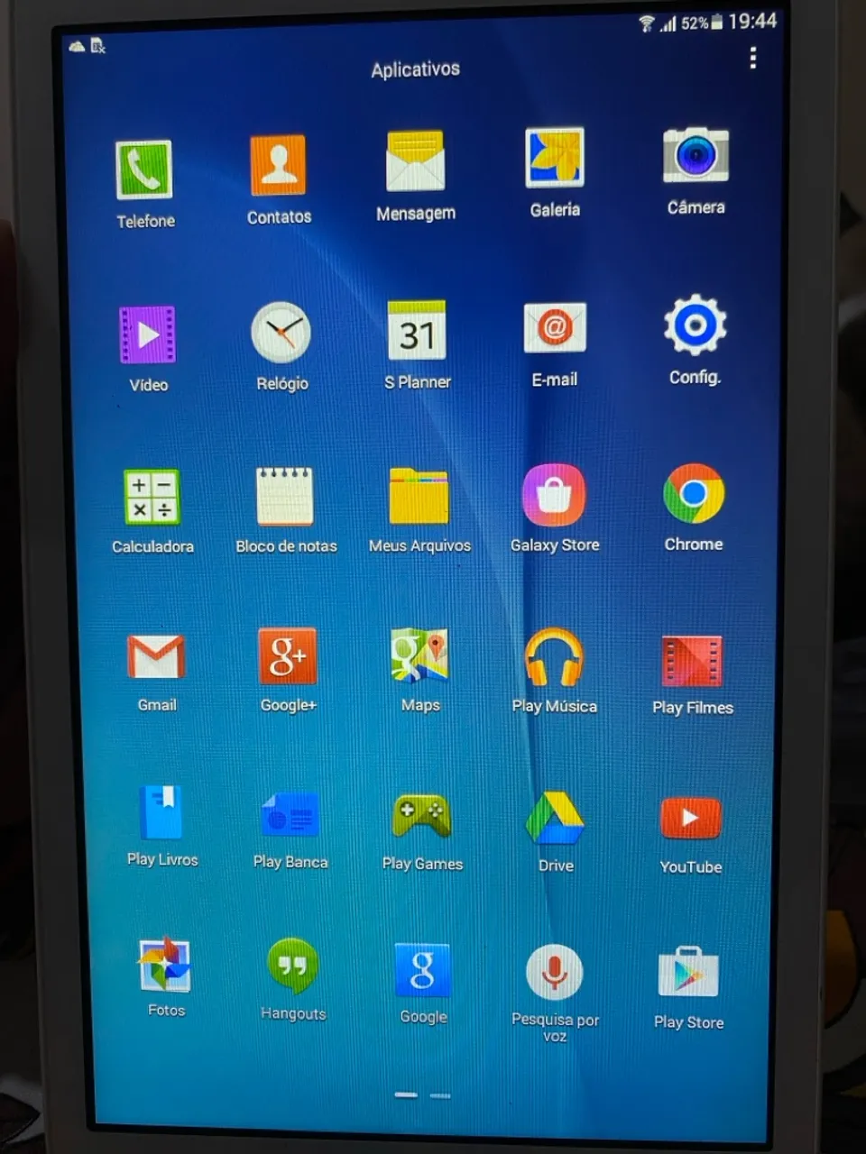 Tablet Samsung - Galaxy Tab E com fonte e cartão SD