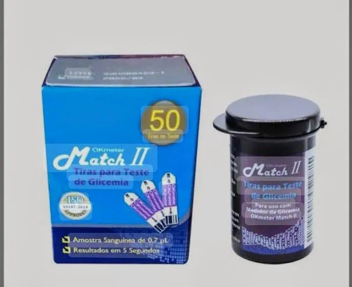 Tiras para Teste de Glicemia Okmeter Match II - 50 unidades