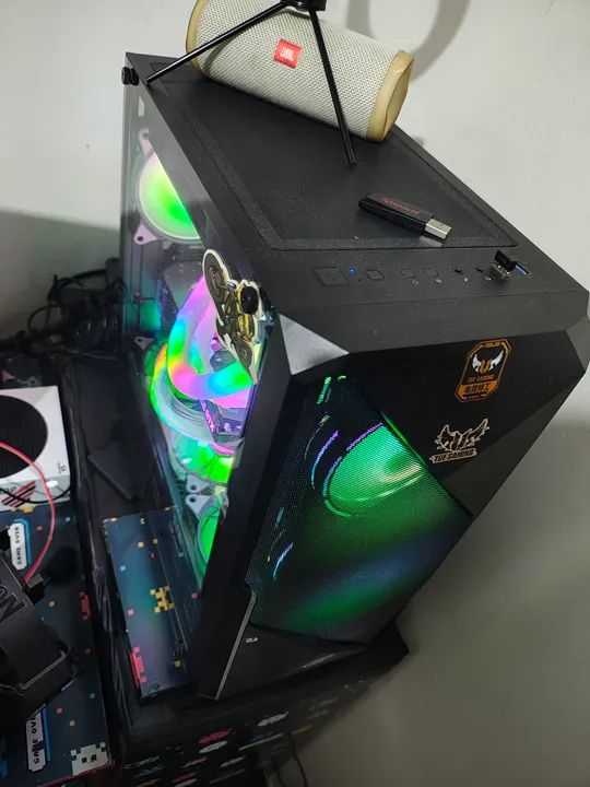 Gabinete Gamer RGB - ele vem com as 3 fans frontais e com controladora ! - Foto 5