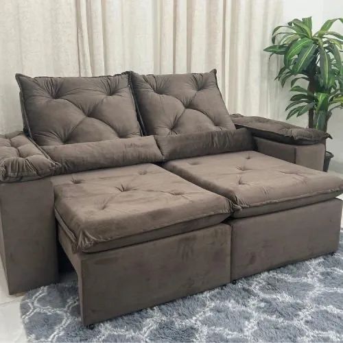 Sofá retrátil reclinável bru 2.00m L436m - Foto 5