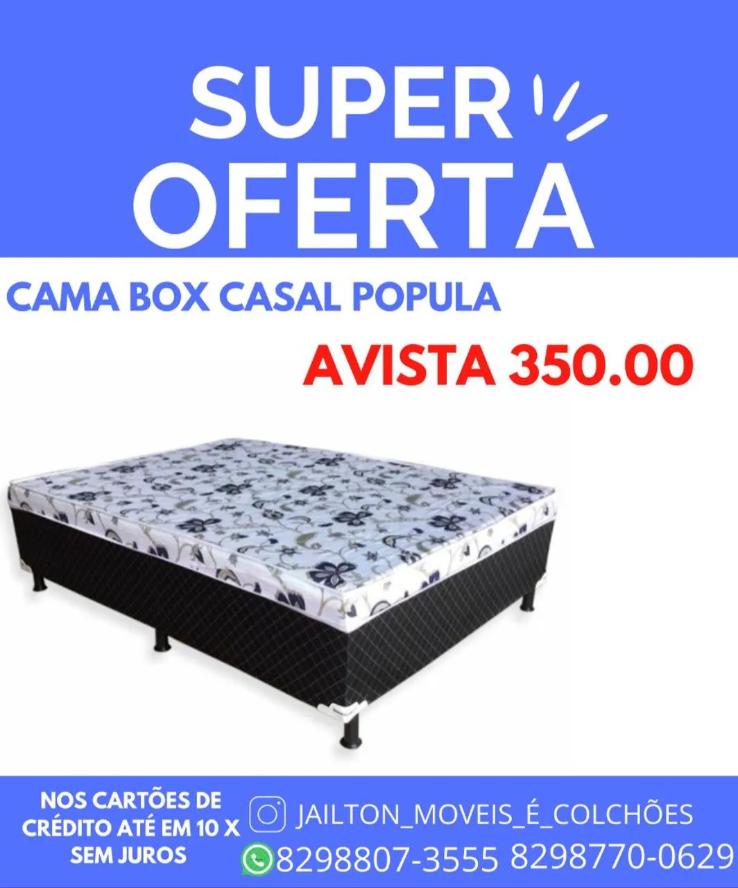 PROMOÇÃO DE CAMA BOX TEMOS APARTI DE 280.00