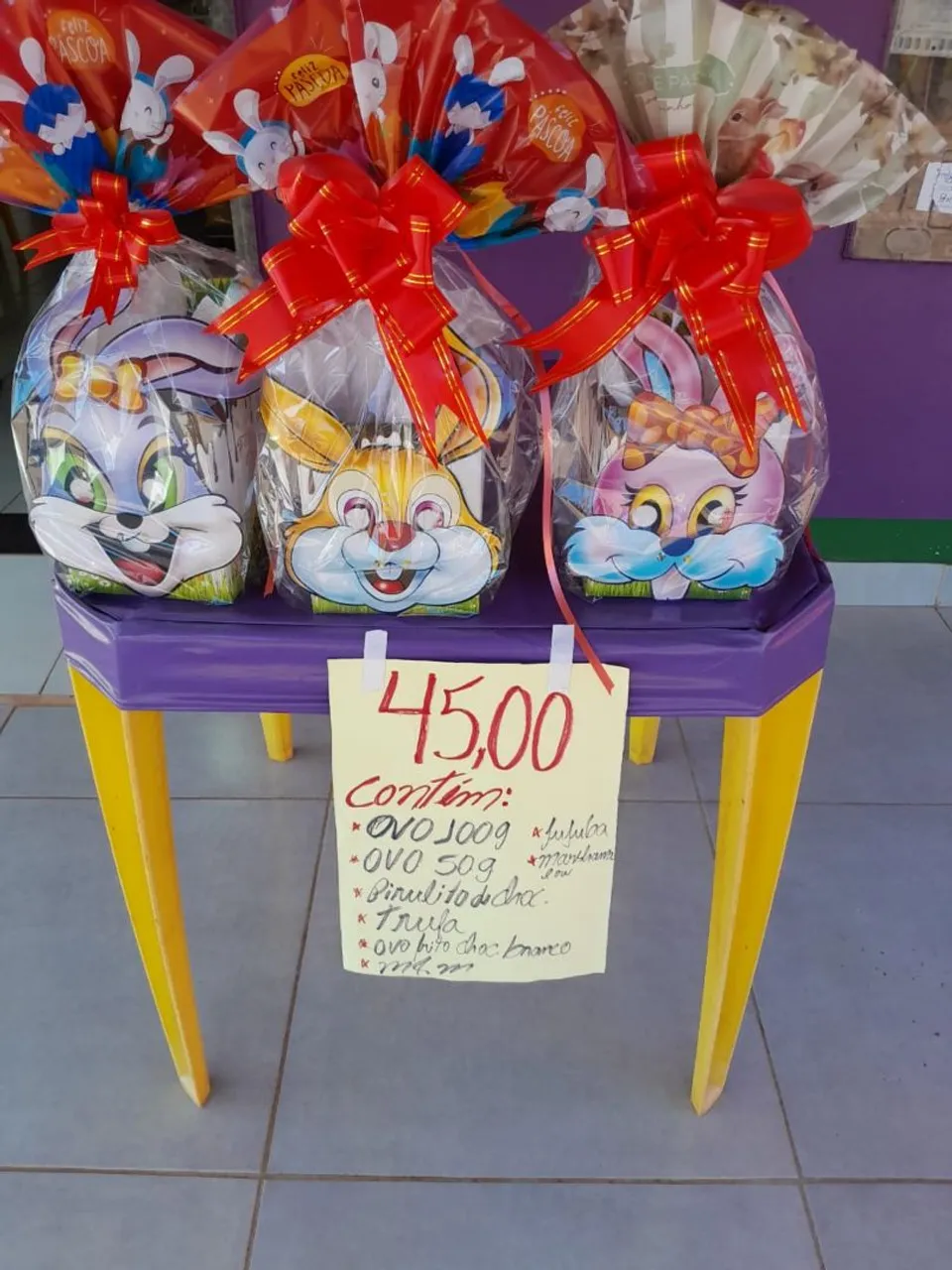 Ovo de páscoa a pronta entrega