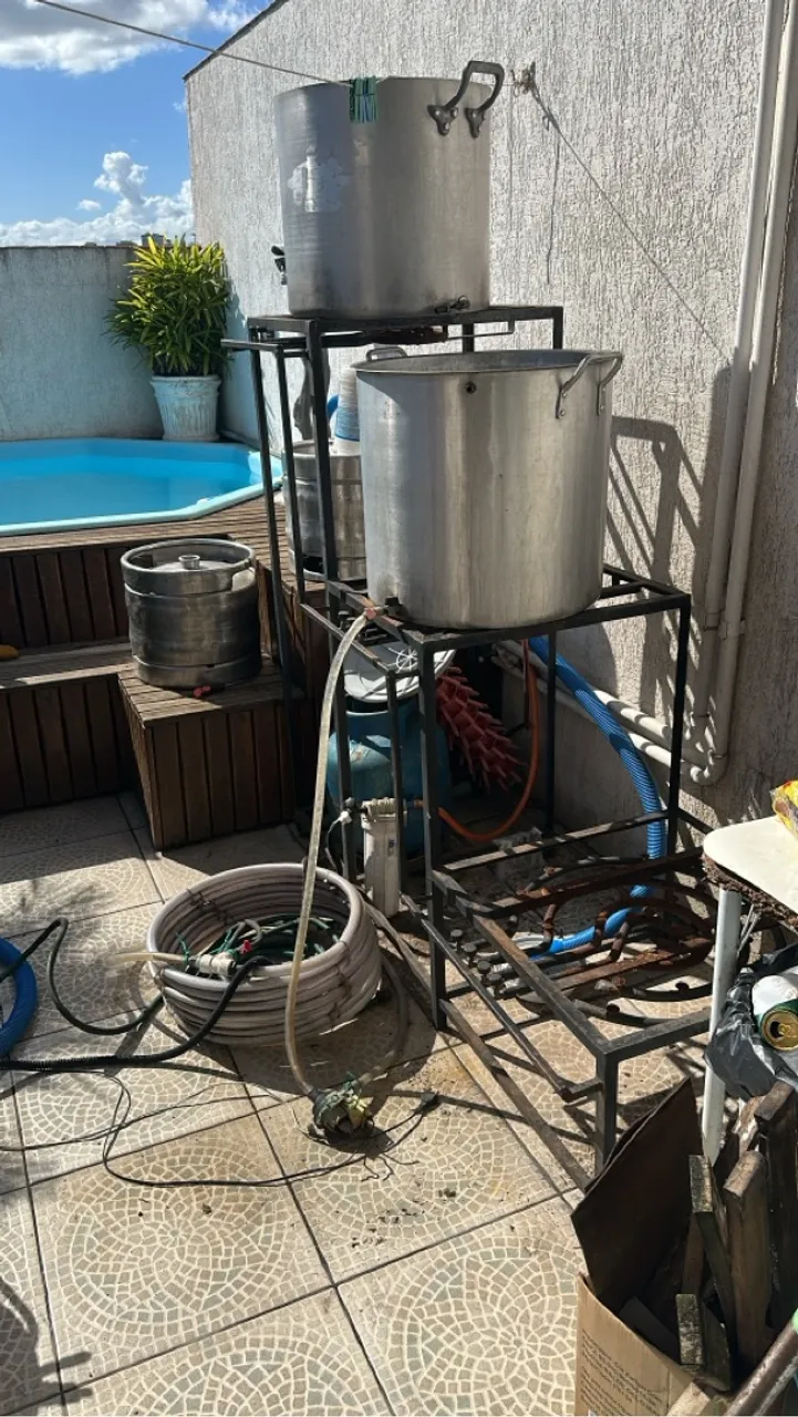 Rampa com fogareiro para Cerveja Artesanal