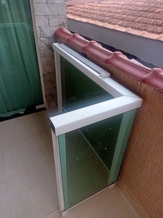 Guarda corpo de alumínio vidro de 8mm