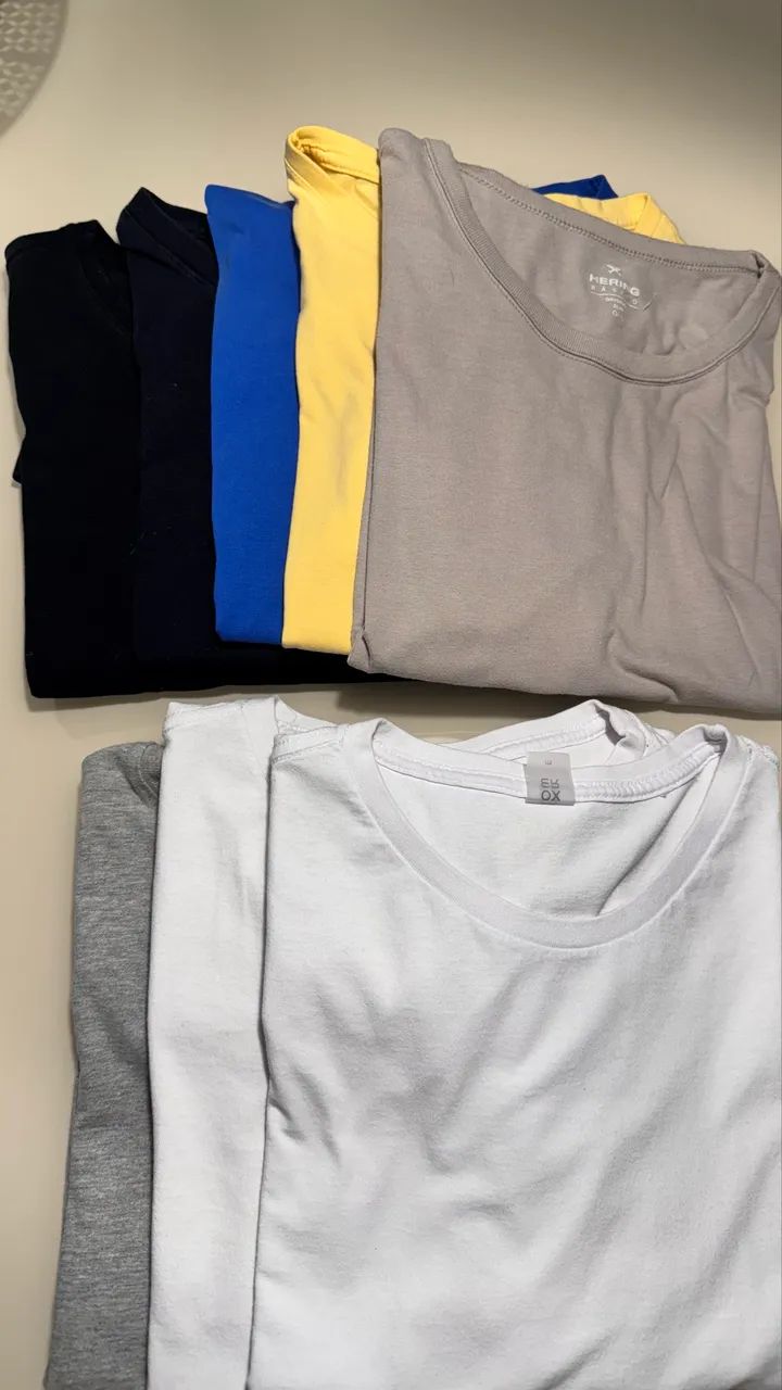 Camisetas malha de 100% algodão fio 30 penteada 