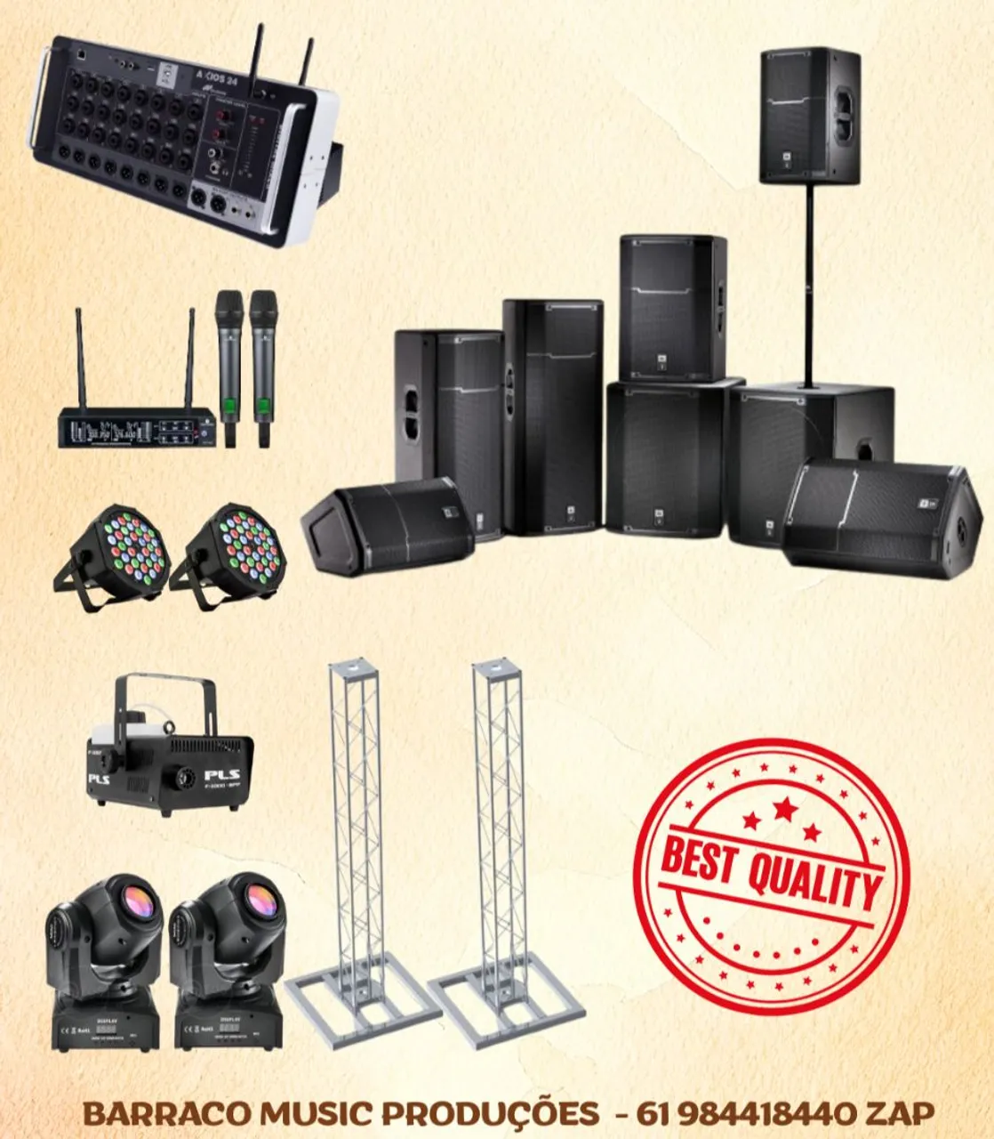 Som para festas, bares, bandas e DJ. Aluguel de som.