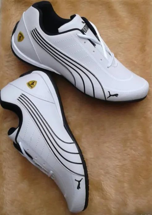 Tênis Puma Ferrari Race Branco - De R$ 129,90 Por R$89,90 - Disponível nos tamanhos 39 e 4