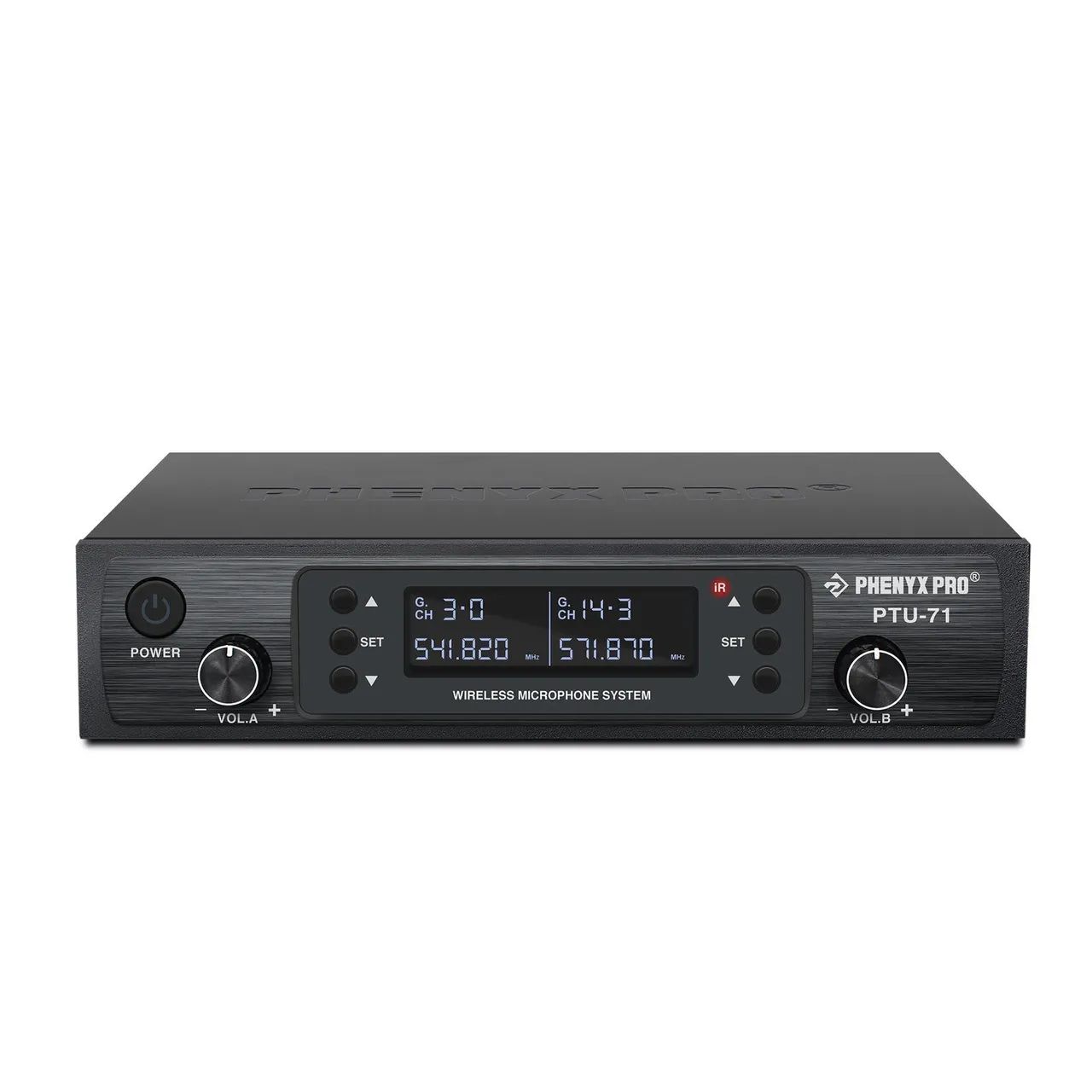 Sistema de microfone Headset sem fio UHF duplo com varredura automática - PTU-71-2B  - Foto 2