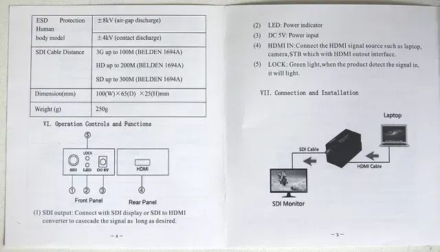 Adaptador Conversor Hdmi para Sdi Hd Sdi Ou 3g Sdi, nunca usado - Foto 3