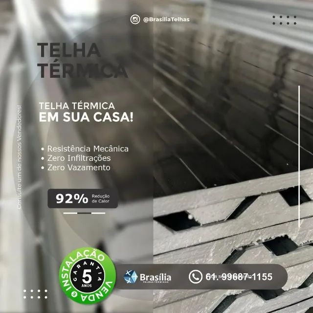 Telha com Isolamento Térmico - Sanduiche - Instalação e Venda 