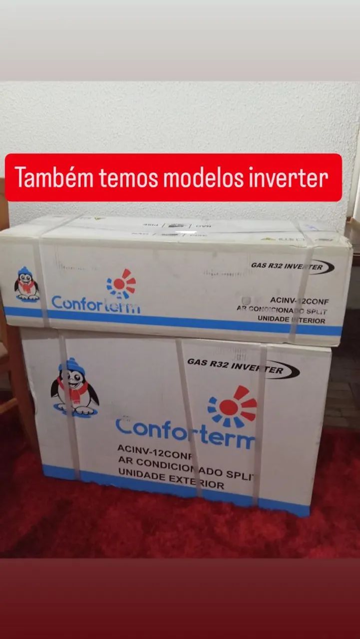 Ar condicionado 12 MIL BTUs convencional quente e frio, NOVOS, COM GARANTIA, LACRADOS  - Foto 4