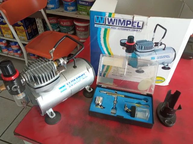 Conjunto Aerógrafo C/Compressor Completo.  - Foto 3