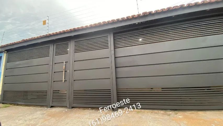 Serralheria - Portão 4.10x2.30 + 1mx2.30 - Foto 4