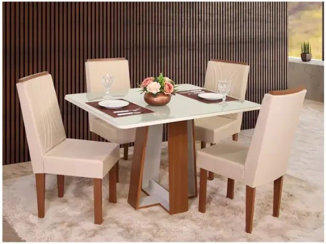 Mesa de Jantar Com 4 Cadeiras