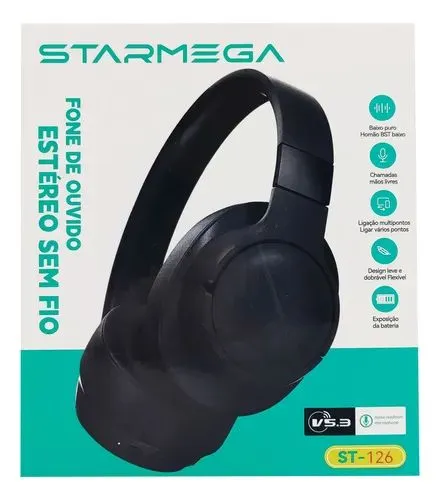 Fone de Ouvido Estéreo Sem Fio StarMega ST-126