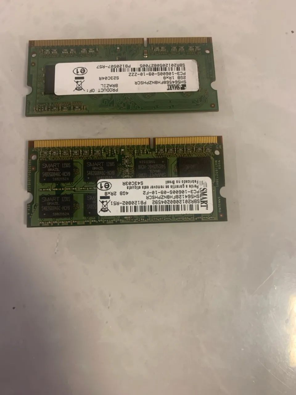 Memória RAM 2GB DDR3 PC3-10600 SMART valor das 2 unidades