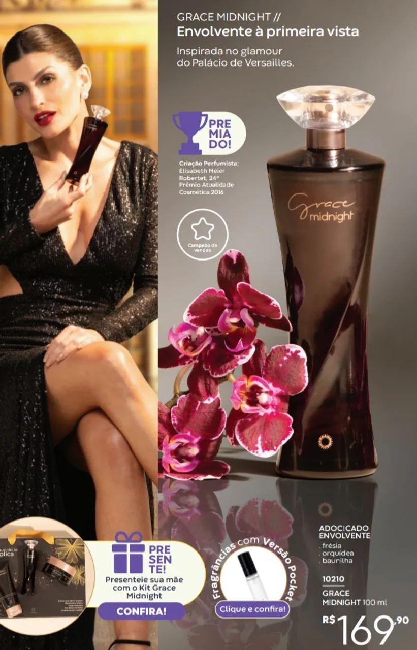 Perfume Grace Midnight 100ml - Envolvente e Adocicado