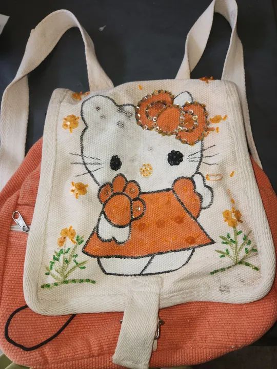 Mochila Hello Kitty - Laranja - Foto 3