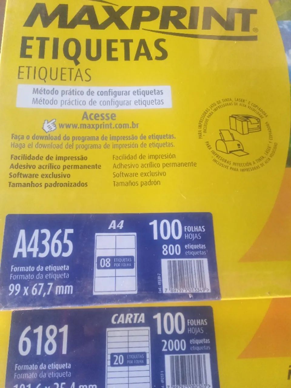 Etiquetas maxprint vários modelos  - Foto 2