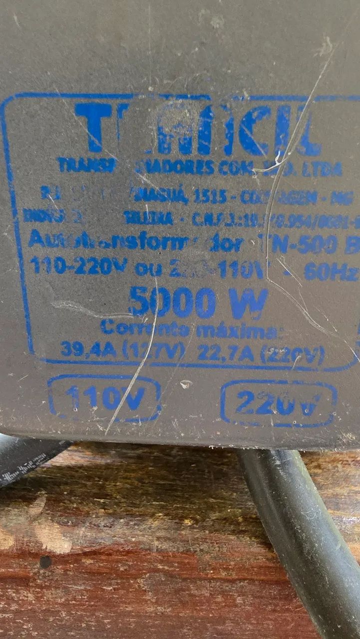 Autotransformador 5.000W 220V-110V 110V-220V