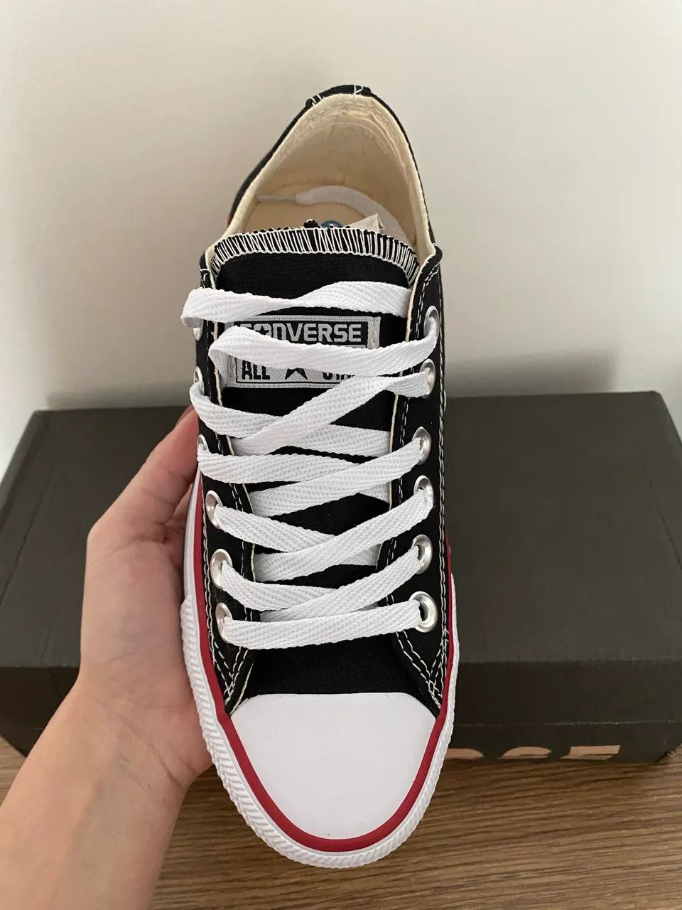 Tênis All Star cano baixo preto de tecido tamanhos 34 35 39 e