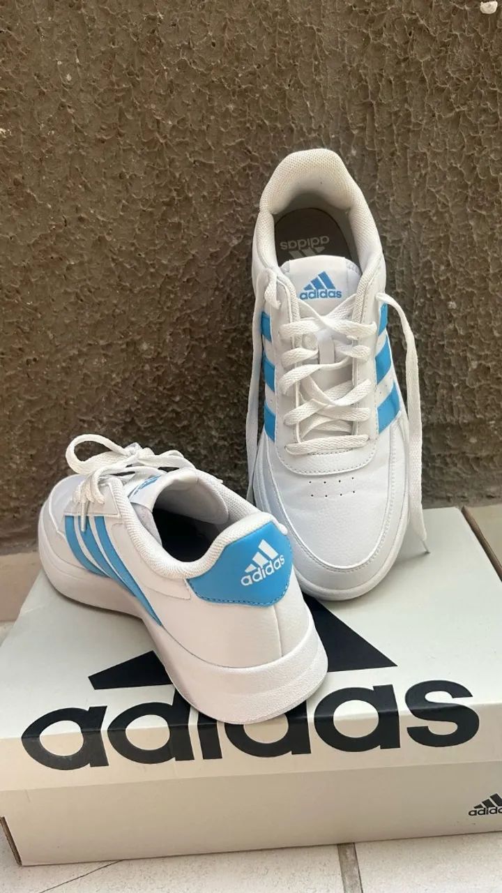 Tênis Adidas Breaknet Azul/Branco Novíssimo!