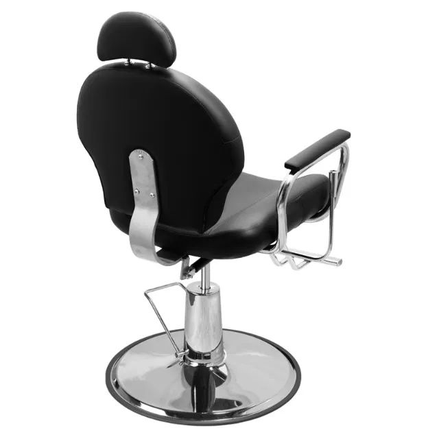 Cadeira de Cabeleireiro Gobby Reclinável Base Hidráulica Redonda - Preto - Foto 3