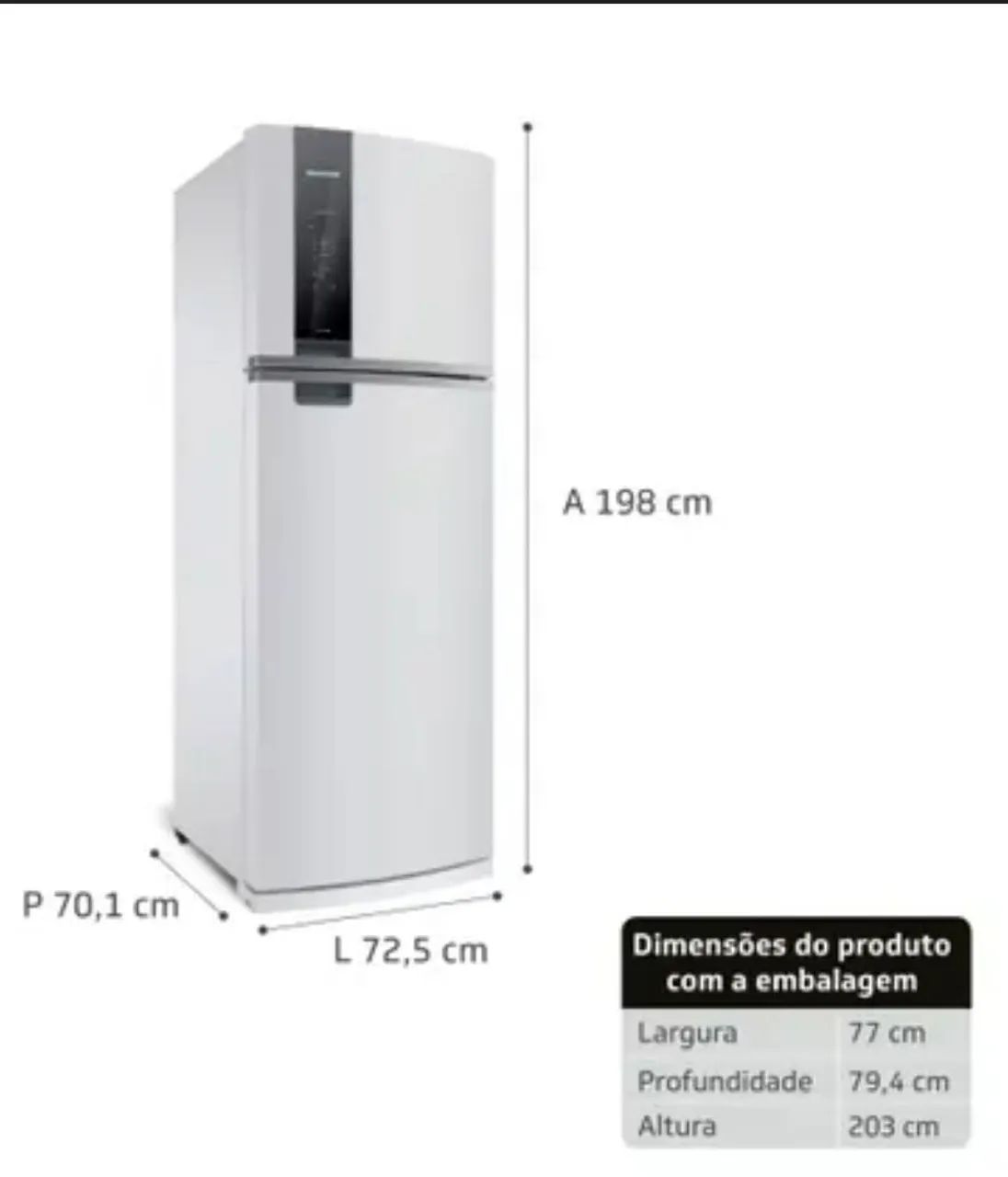 GELADEIRA 478L BRASTEMP FROST FREE MODELO BRA59A