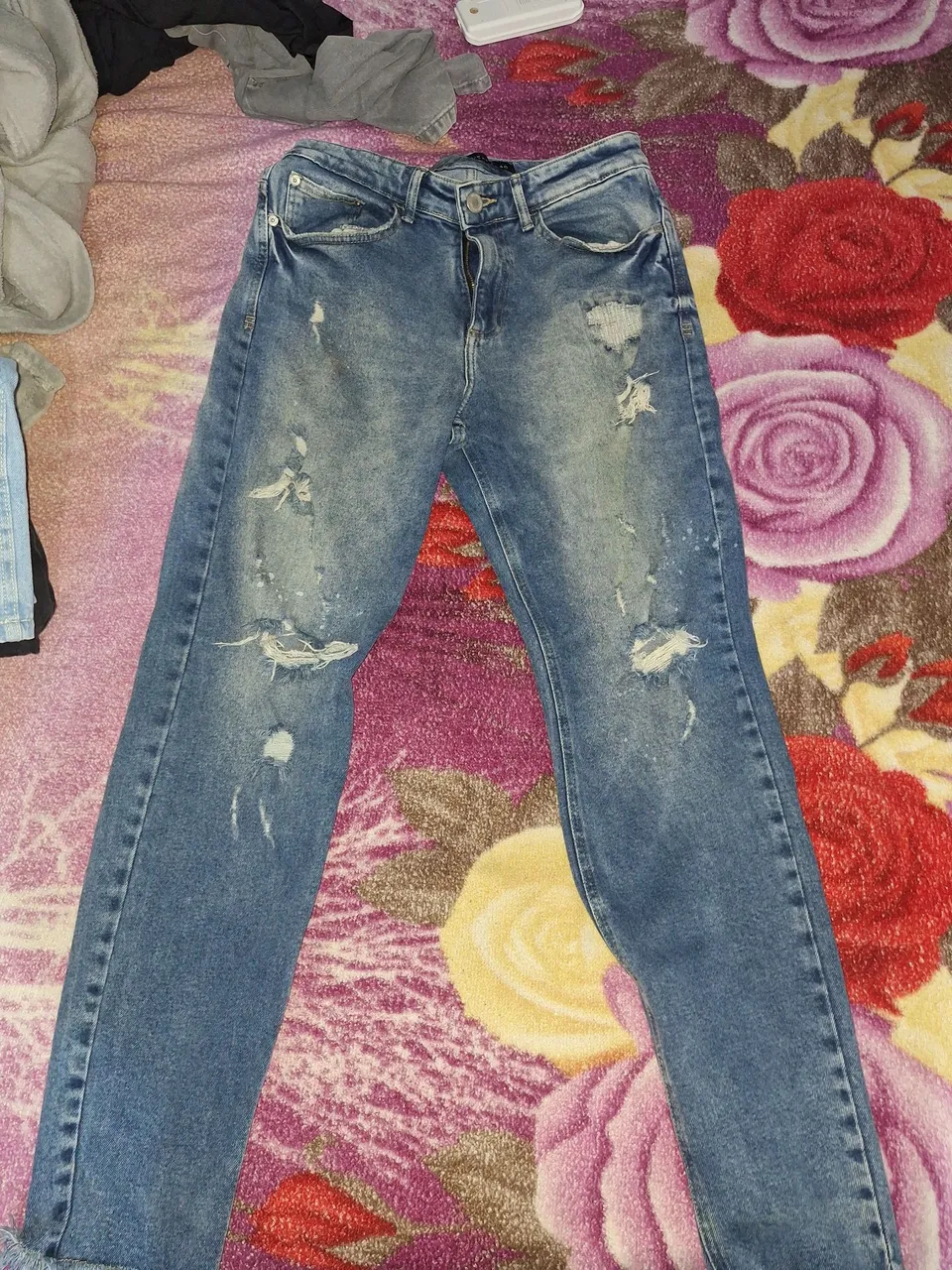 Calça Jeans Destroyed Azul