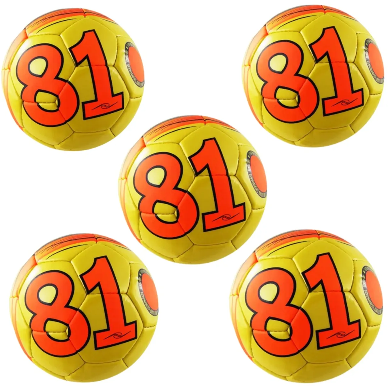 Kit 5 Bolas Dalponte 81 Amarela Costurada À Mão Atacado