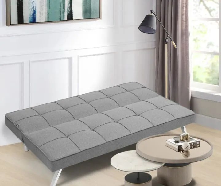 SOFÁ CAMA  3 LUGARES CINZA BA CAIXA - Foto 3