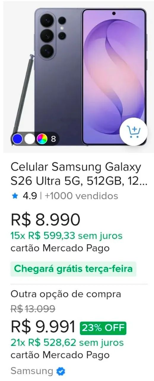 Samsung S26 512gb Preto - Foto 4
