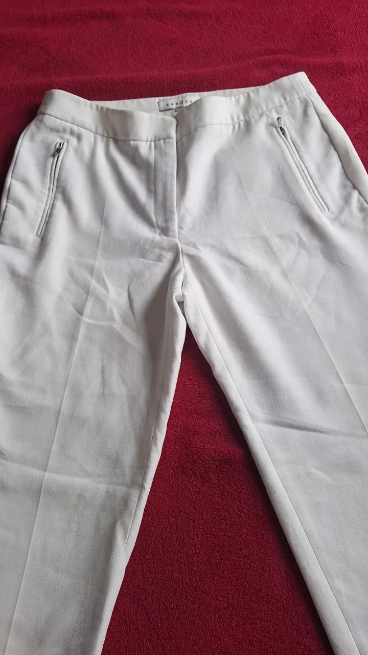 Calça   off-white Sandro Paris tamanho 38