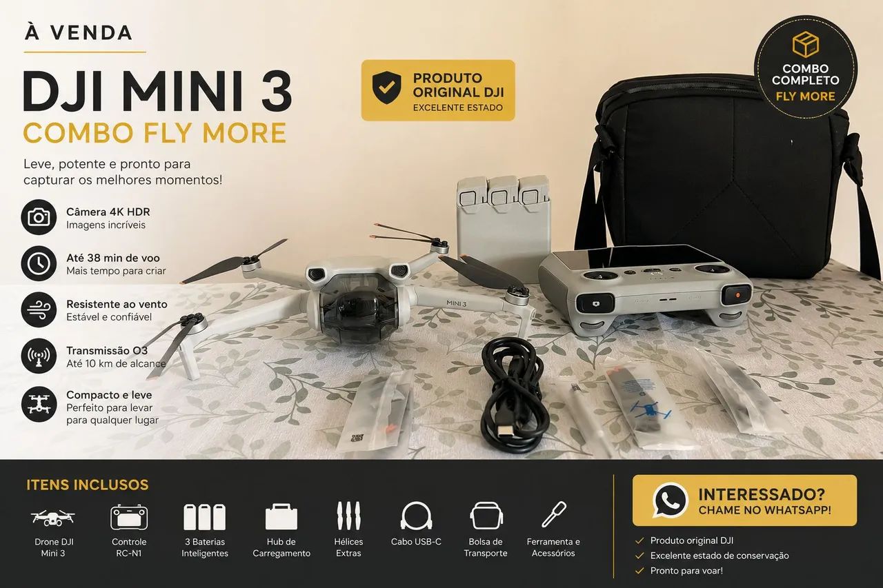 Drone Dji mini 3 combo fly more - Foto 3
