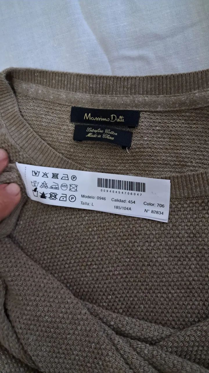 Suéter de Algodão Extrafino da Massimo Dutti - Foto 3
