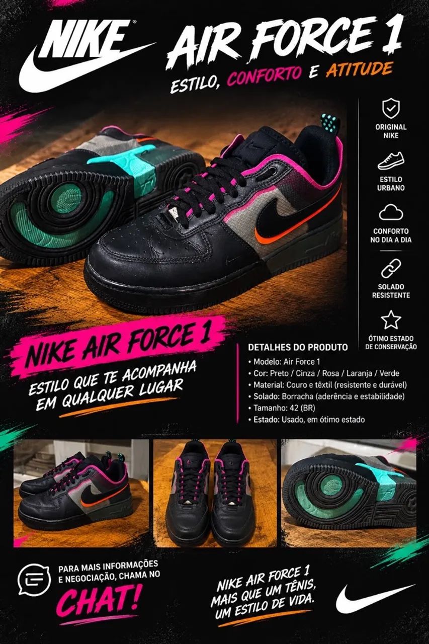Nike Air Force 1 React "Black/Pink Prime"